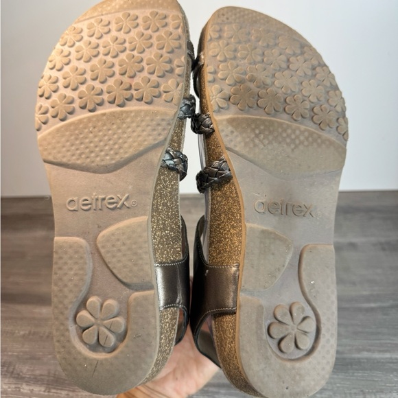 Aetrex Jillian Bronze Comfort Sandals Womens size 9 $135 IMMACULATE - Picture 13 of 13